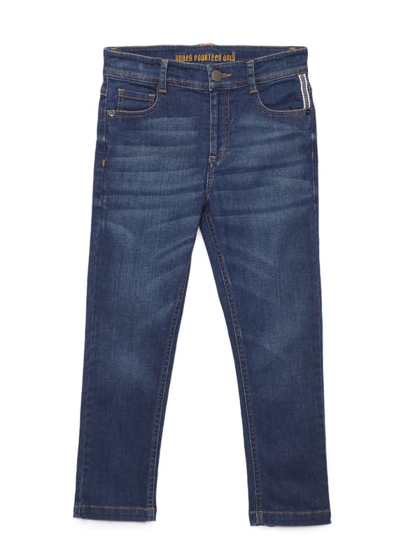 Denim Full Pant With Light Wash Effect